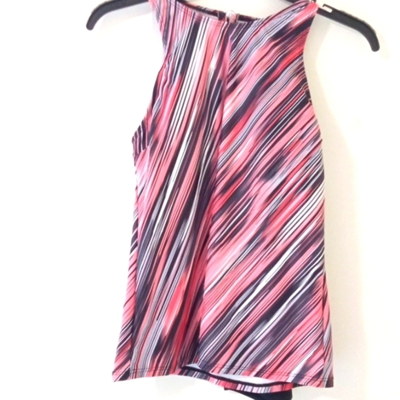 HOLIPICK PINK STRIPE HIGH NECK CUT OUT TOP BLACK MID RISE BOTTOM SIZE SMALL NWT - Picture 4 of 7